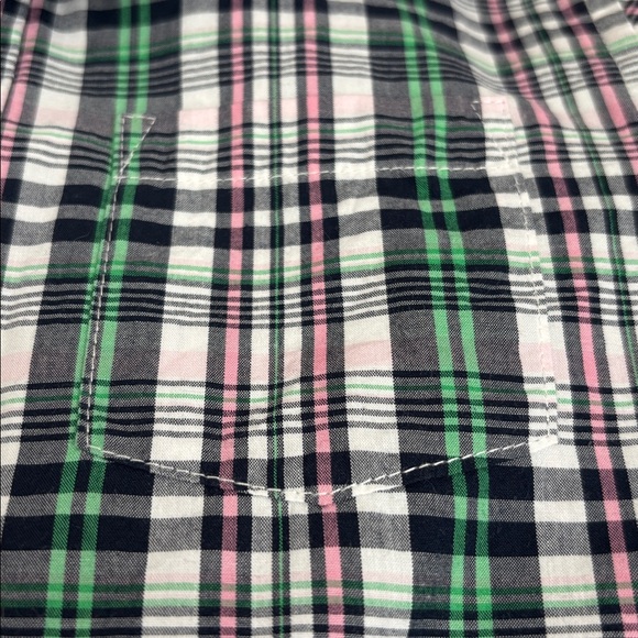 Janie and Jack Green , pink and White Plaid Boys Shirt - Picture 3 of 3